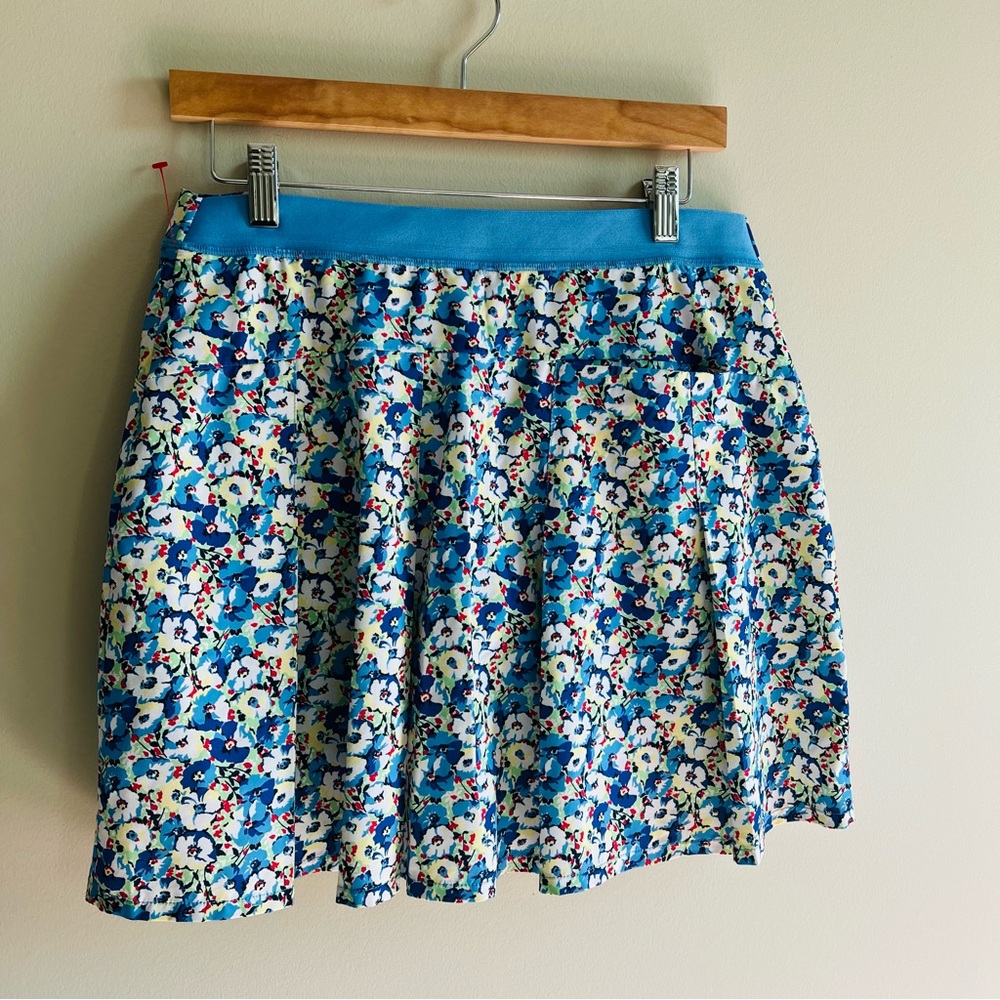 RLX Ralph Lauren Womens Floral Print Layered Detail Athletic Skort Blue Size M - Picture 7 of 10